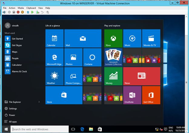 operating inside the windows